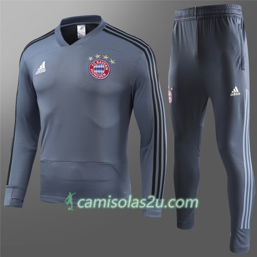 FC Bayern München Sweat de Treino Conjunto Cinza 2018/19 FC Bayern München Sweat de Treino Conjunto Cinza 2018/19